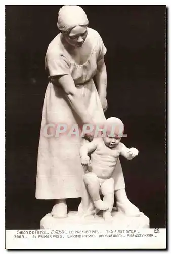Cartes postales Fantaisie Salon de Paris Roux Le premier pas