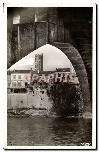 Ansichtskarte AK Villeneuve sur Lot Vue du clocher Ste Catherine prise du pont Neuf