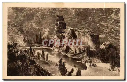 Ansichtskarte AK Les gorges du Tarn Castelbouc et son chateau