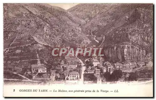 Cartes postales Gorges du Tarn La Malene vue generale prise de la Vierge