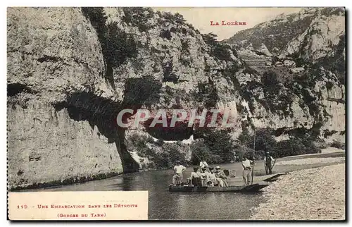 Cartes postales Gorges du Tarn Une embarcation dans les detroits