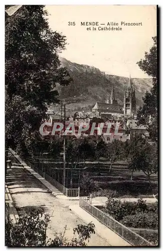 Ansichtskarte AK Mende Allee Piencourt et la cathedrale