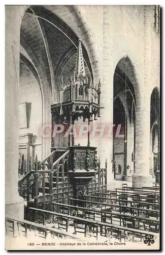 Ansichtskarte AK Mende Interieur de la cathedrale La chaire