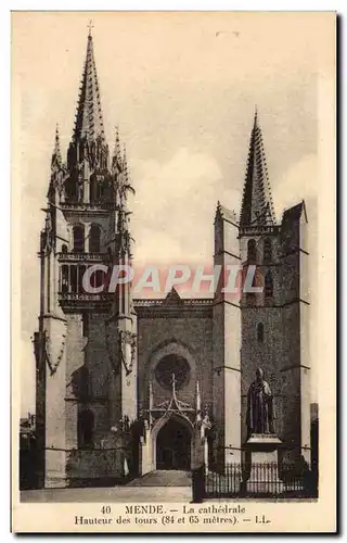 Cartes postales Mende La cathedrale