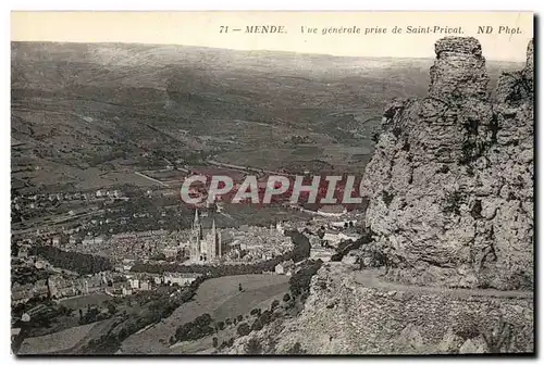 Mende - Vue Generale prise de Saint Privat - Cartes postales
