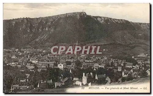 Mende - Vue Generale - Mont Mimat - Cartes postales