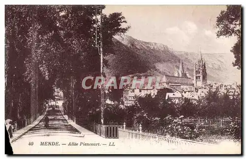 Mende - Allee Piencourt - Ansichtskarte AK