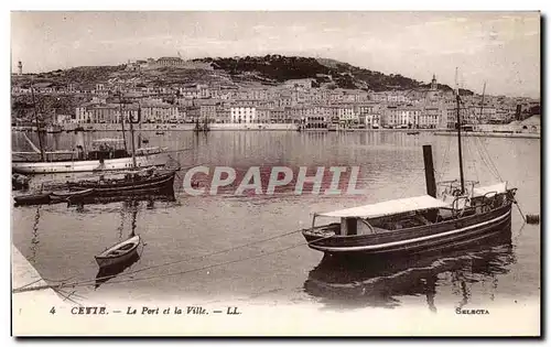 Sete - Cette - Le Port et la Ville - Ansichtskarte AK