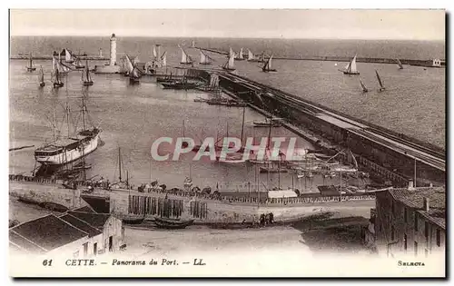 Sete - Cette - Panorama du Port - Ansichtskarte AK