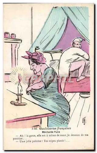 Humour - Illustration - Mechante Puce - Cartes postales
