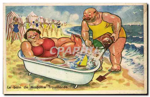 Humour - Illustration - La Bain du Madame - Ansichtskarte AK