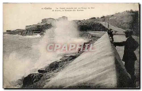 Sete - Cette - Le Stand Inonde par un Coup de Mer - Ansichtskarte AK