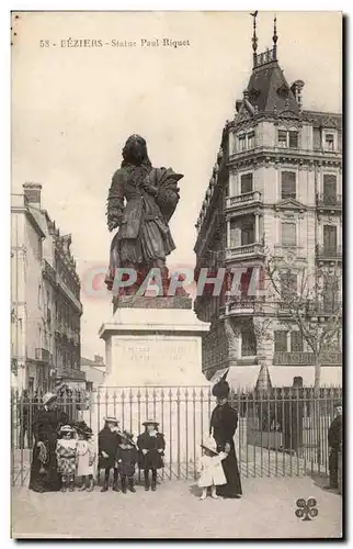 Beziers - Statue Paul Riquet - Cartes postales