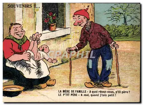 Humour - Illustration - Mere et Bebe - Cartes postales