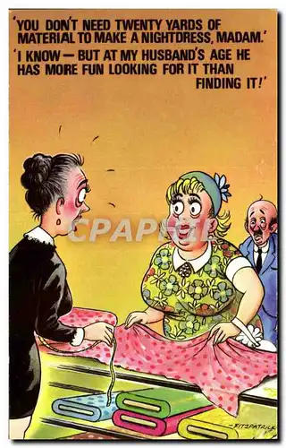 Humour - Illustration - You don&#39t need 20 yards of material for a nightdress - Cartes postales
