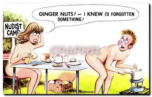 Humour - Illustration - Nudist Camp - Cartes postales