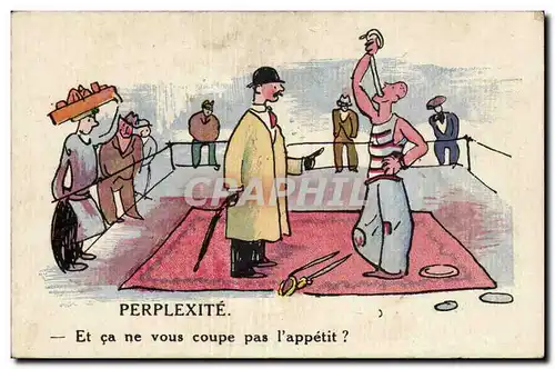 Humour - Illustration - Ca ne vous coupe pas l&#39appetit - Cartes postales