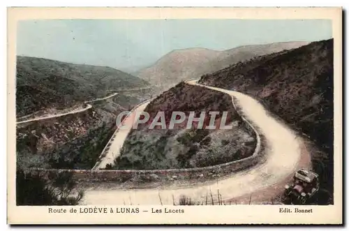 Cartes postales Route de lodeve a Lunas Les lacets