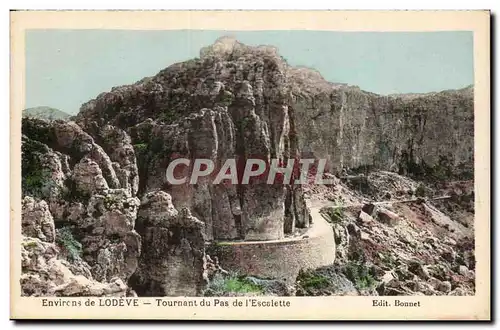 Ansichtskarte AK Environs de lodeve Tournant du pas de l&#39Escalette