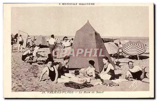 Cartes postales Valras Plage Le bain de soleil