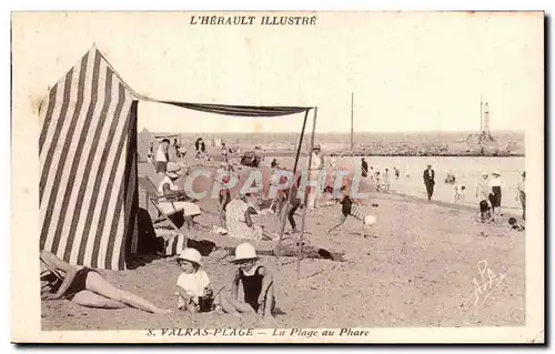 Cartes postales Valras Plage La plage au phare