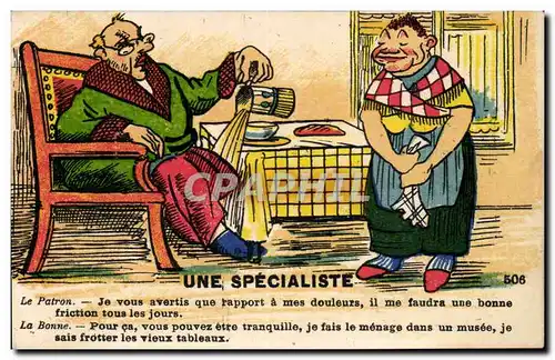 Cartes postales Fantaisie Humour Une specialiste