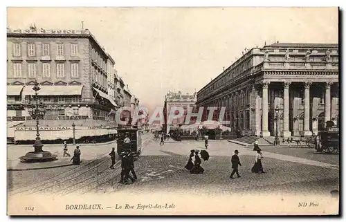 Bordeaux - La Rue Esprit des Lois - Ansichtskarte AK