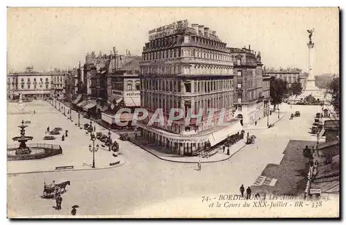 Bordeaux - Le Cours du XXX Juillet - Les Allees de Touny - Cartes postales