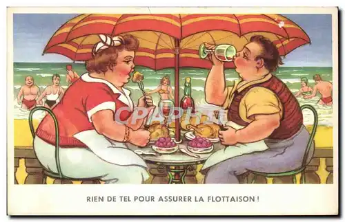 Cartes postales Fantaisie Rien de tel pour assurer la flotaison