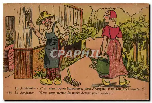 Cartes postales Fantaisie La jardiniere