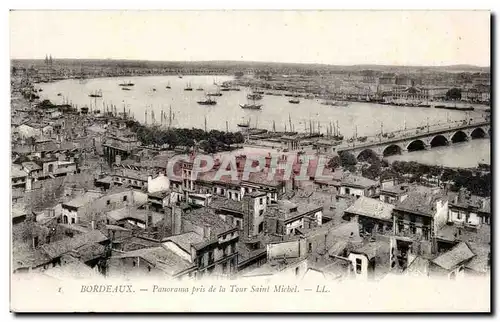 Bordeaux - Panorama pris de la Tour Saint Michel - Ansichtskarte AK