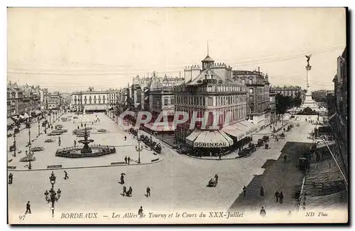 Cartes postales Bordeaux Les allees de Tourny et le cours du XXX Juillet