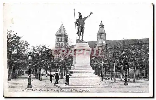 Ansichtskarte AK Bordeaux Statue de Vercingetorix Allees Damour