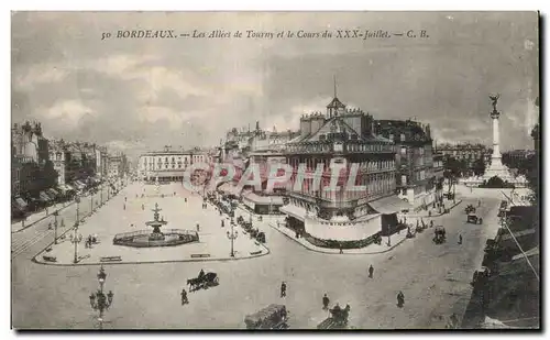 Cartes postales Bordeaux Allees de Tourny et Cours du XXX Juillet