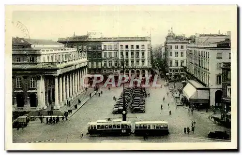 Ansichtskarte AK Bordeaux Le grand theatre et la place de la Comedie