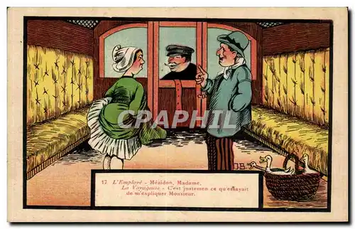 Cartes postales Fantaisie L&#39employe de train