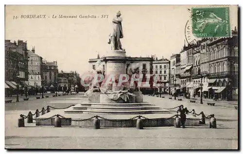 Bordeaux - Le Monument Gambetta - Cartes postales