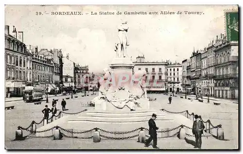 Bordeaux - La Statue de Gambetta - Cartes postales