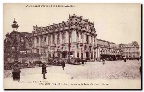 Bordeaux - Vue Generale de la Gare du Midi - Cartes postales