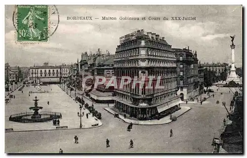 Bordeaux - Maison Gobineau et Cours du XXX Juillet - Ansichtskarte AK