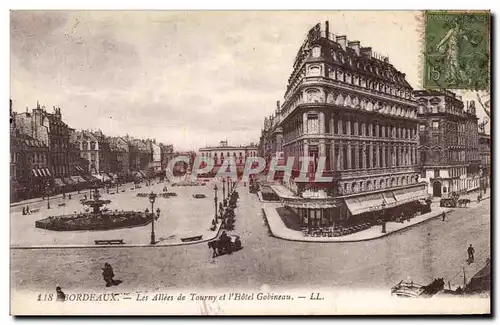 Bordeaux - Place et Allees de Tourny et l&#39Hotel Gobineau - Ansichtskarte AK