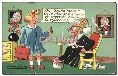 Humour - Illustration - grandmere - grandma - grandmother - Cartes postales
