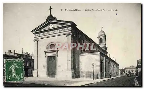 Bordeaux - Eglise Saint Martial - Ansichtskarte AK