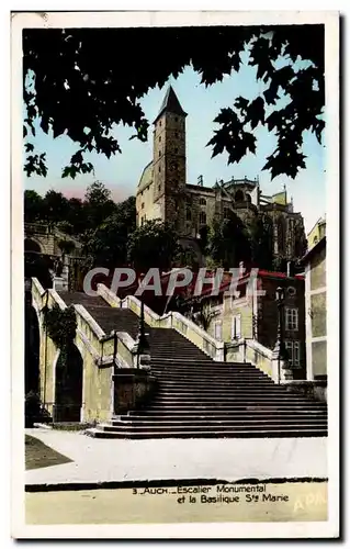 Auch - Escalier Monumental et la Basilique Ste Marie - Cartes postales