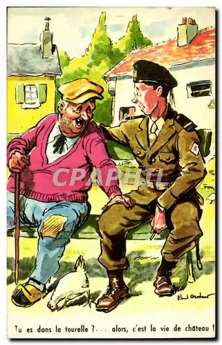 Humour - Illustration - C&#39est la vie de chateau - militaria - Cartes postales
