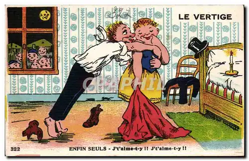 Humour - Illustration - La Vertige - Happy Couple - Ansichtskarte AK