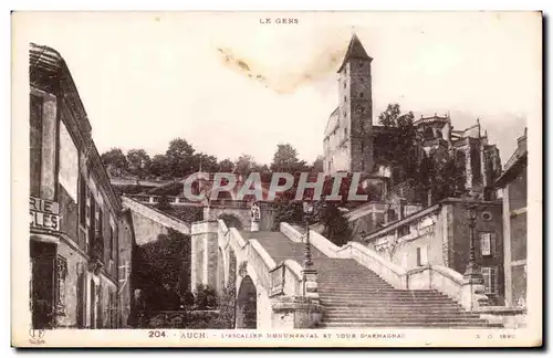 Auch - L&#39 Ecalier Monumental et tour d&#39Armagnac - Cartes postales