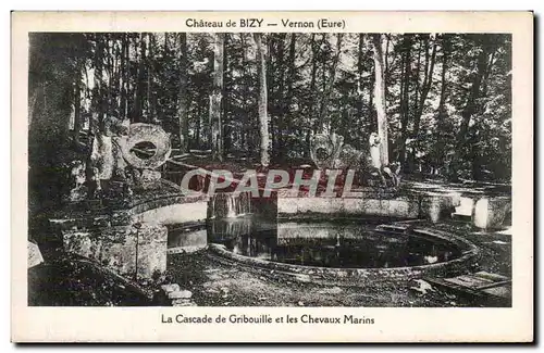 Vernon - Chateau de Bizy Cascade de Gribouille et les chevaux marins - Ansichtskarte AK