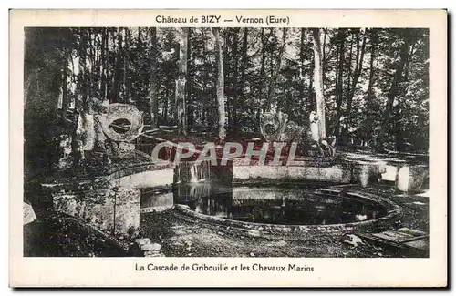 Vernon - Chateau de Bizy Cascade de Gribouille et les chevaux marins - Cartes postales