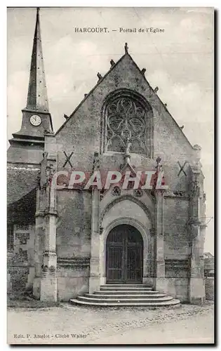 Harcourt - Portail de l'Eglise - Cartes postales